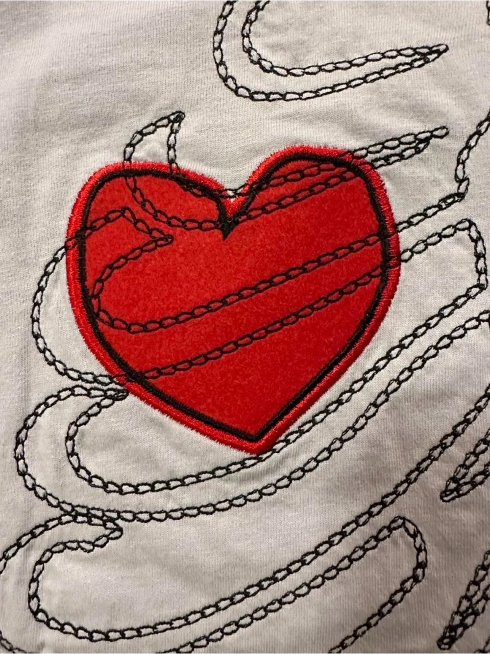 Members Only White T-Shirt with Red Heart Logo